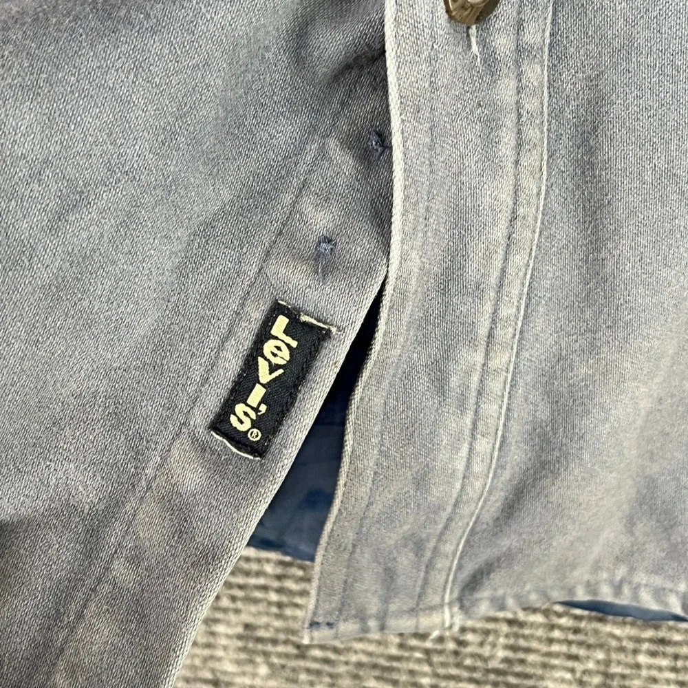 Levi Strauss Quilted Denim Shirt Jacket‎ Shacket Workwear Blue XL Mens - Picture 5 of 10